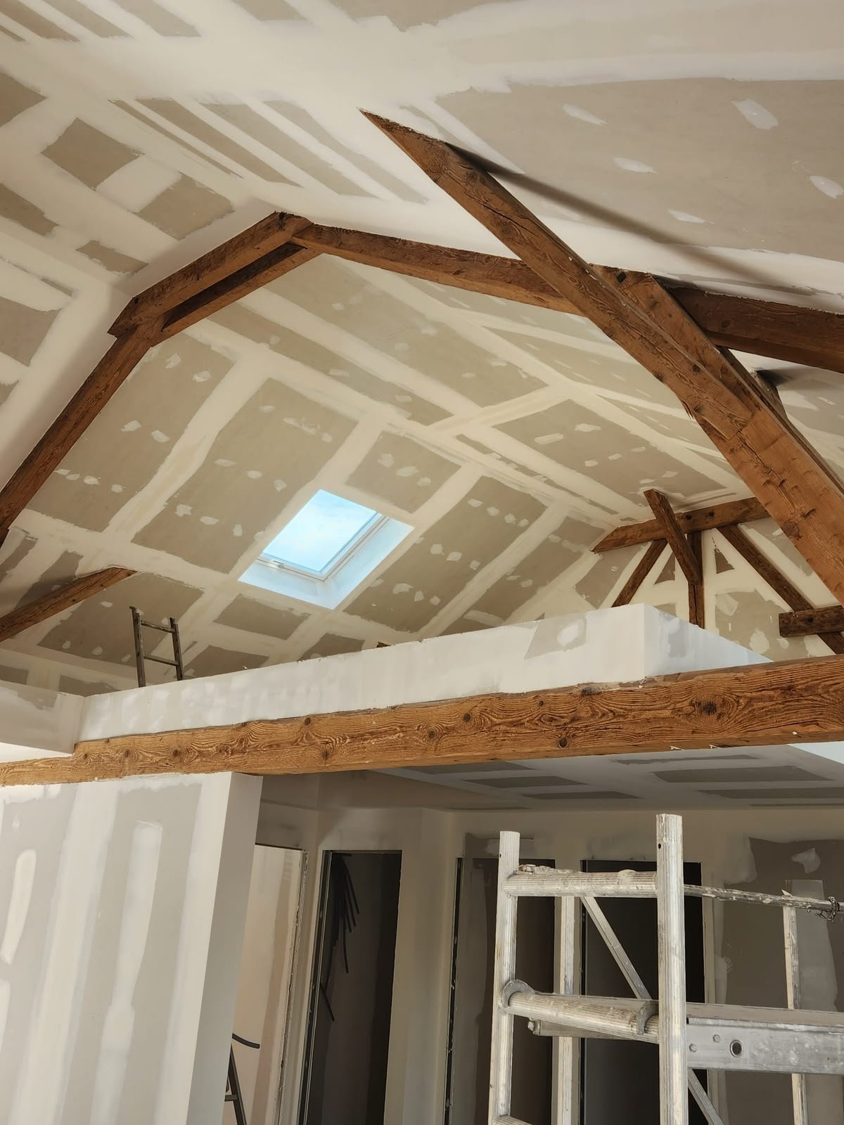 Aménagement de combles après travaux de plâtrerie